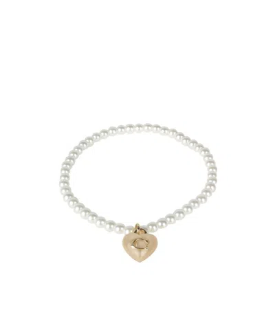 Coach Charm Bracelet In White