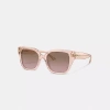 Coach Charms Oversized Square Sunglasses In Brown Pink Gradient