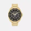 Coach Charter Automatic Watch, 44mm In Gold