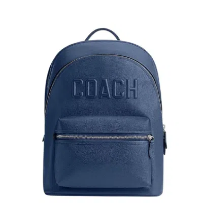 Coach Charter Backpack With  Graphic Logo In Blue