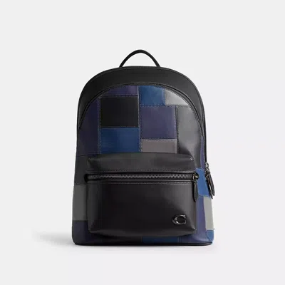 Coach Charter Backpack With Patchwork In Black