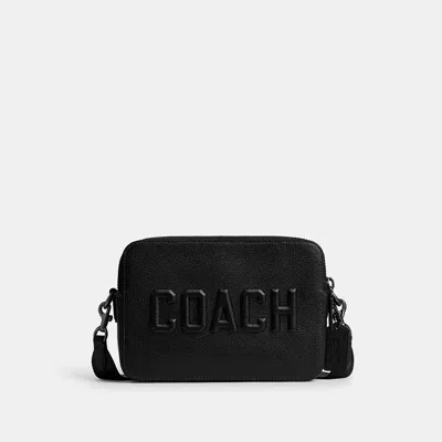 Coach Charter Crossbody Bag 24 With  Graphic In Black