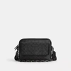 Coach Charter Flap Crossbody 24 In Signature Canvas In Charcoal