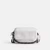 Coach Charter Flap Crossbody Bag 24 In Signature Canvas In White/black Signature