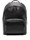 Coach Charter Logo-pattern Leather Backpack In Grey