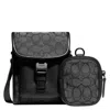 Coach Charter North/south Crossbody With Hybrid Pouch In Black