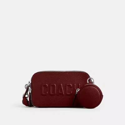 Coach Charter Slim Crossbody With  Graphic In Burgundy