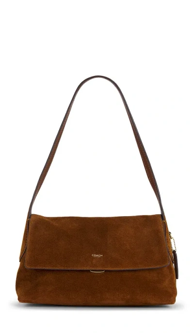 Coach Chelsea Suede Shoulder Bag 30 In Brown