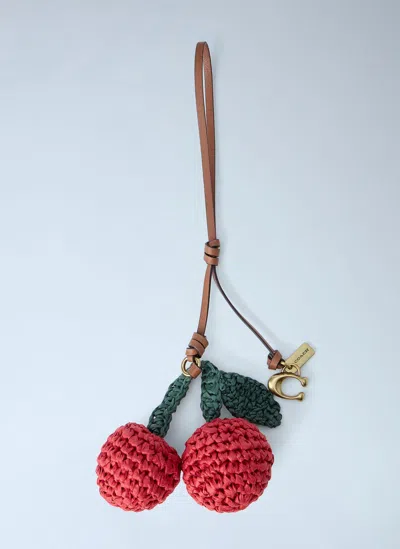 Coach Cherries Bag Charm In Brown