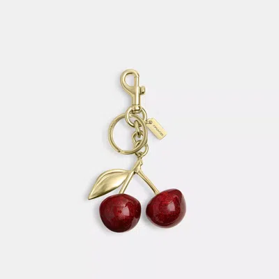 Coach Resin Cherry Bag Charm In Red