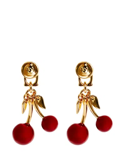 Coach Cherry Drop Earrings In Gold