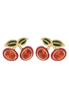 Coach Cherry Enamelled Stud Earrings In Multi