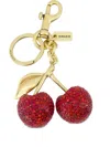 Coach Small Cherry Bag Keychain In Gold