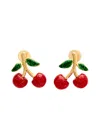Coach Cherry Stud Earrings In Red