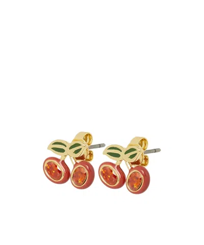 Coach Cherry-shaped Earrings In Brown