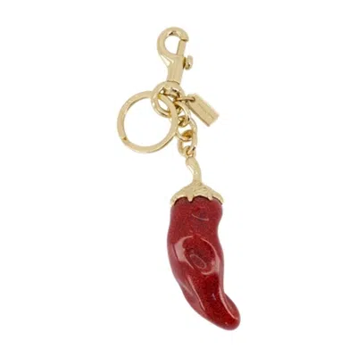 Coach Chili Pepper Acrylic Charm In Red