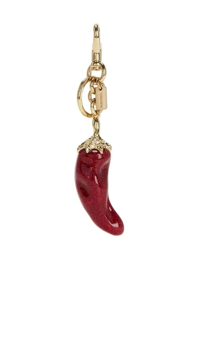 Coach Chili Pepper Bag Charm In Multi