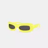 Coach Chunky Narrow Rectangle Sunglasses In Yellow