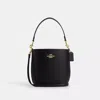 Coach Willow Soft Leather Bucket Bag In Black