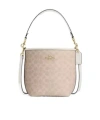 Coach City's Iconic Canvas Shoulder Bag In Nude