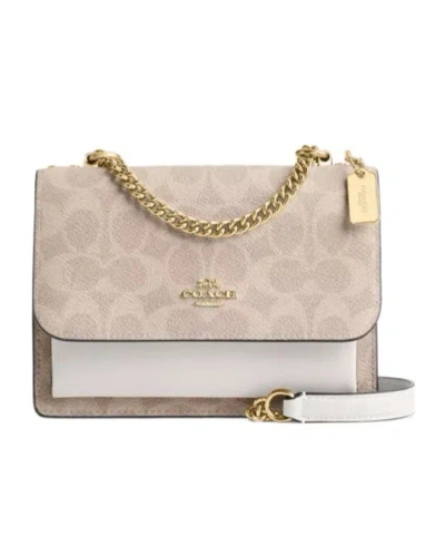 Coach Clamshell Crossbody Bag In Nude