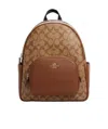 Coach Classic Logo Backpack In Brown