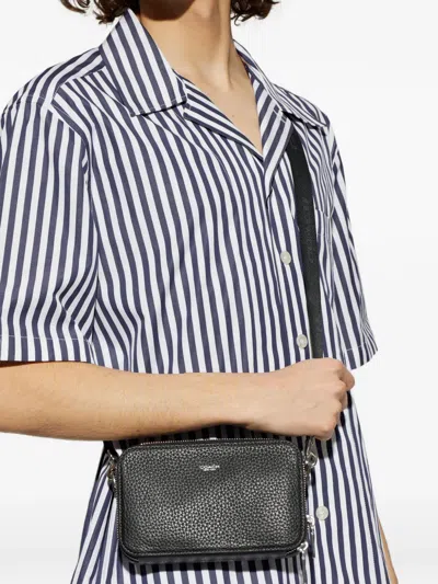 Coach Clinton Zip Leather Tote Bag In Black