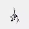 Coach Cluster Dice Bag Charm In Silver/midnight Navy