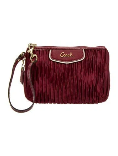 Pre-owned Coach Clutch In Burgundy