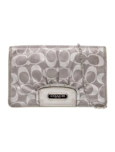 Pre-owned Coach Clutch In Grey