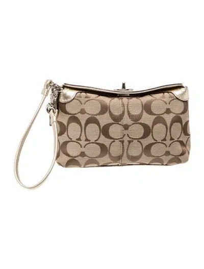 Pre-owned Coach Clutch In Neutral