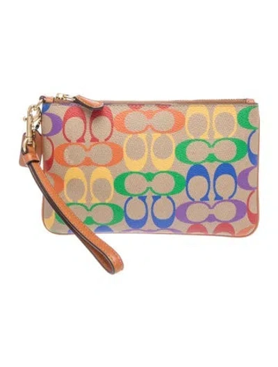 Pre-owned Coach Clutch In Neutral