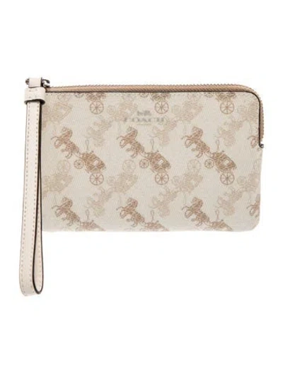 Pre-owned Coach Clutch In Neutral