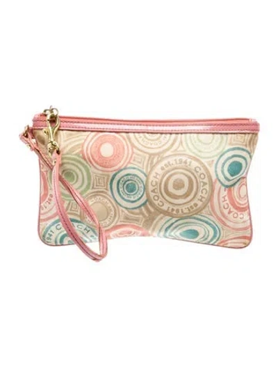 Pre-owned Coach Clutch In Neutral