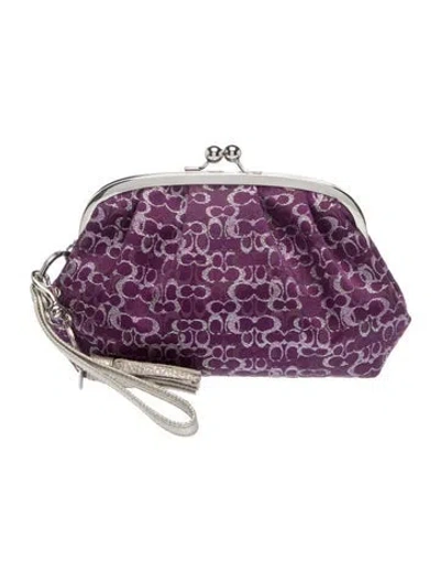 Pre-owned Coach Clutch In Purple