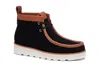 Coach Cn340-001 Men's Black Suede Leather Moc Toe Chukka Boots Zpo3992 In Black