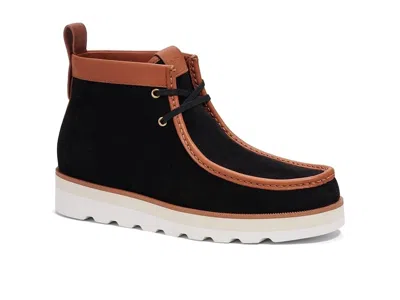 Coach Cn340-001 Men's Black Suede Leather Moc Toe Chukka Boots Zpo3992