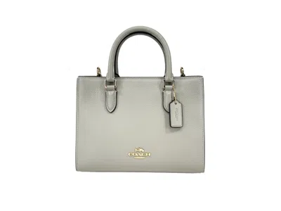 Coach Maggie Small Leather Crossbody Tote Women's Bag In Gray