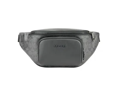 Coach Racer Signature Fanny Belt Women's Bag In Silver