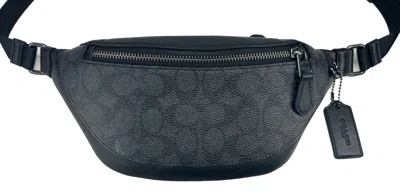 Coach Warren Mini Signature Fanny Belt Women's Bag In Silver