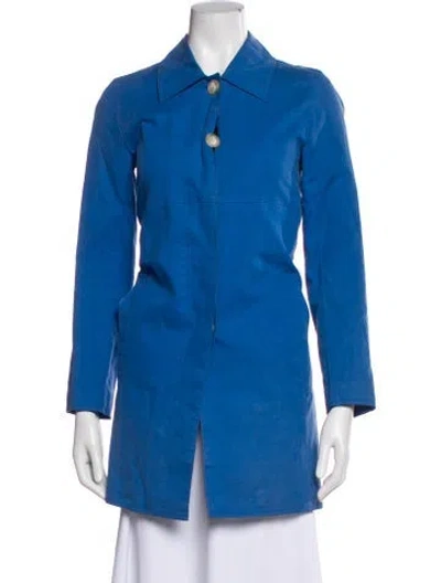 Pre-owned Coach Coat In Blue