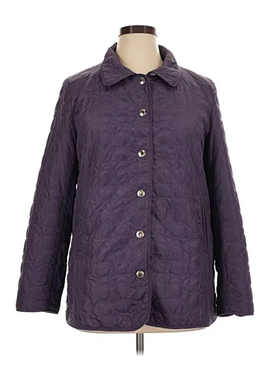 Pre-owned Coach Coat In Purple