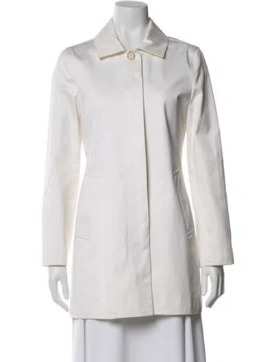 Pre-owned Coach Coat In White