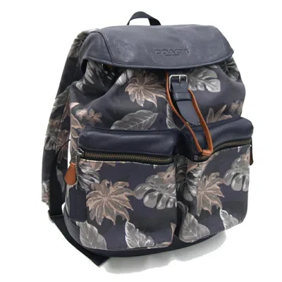 Pre-owned Coach Coated Canvas Leather Backpack () In Multi