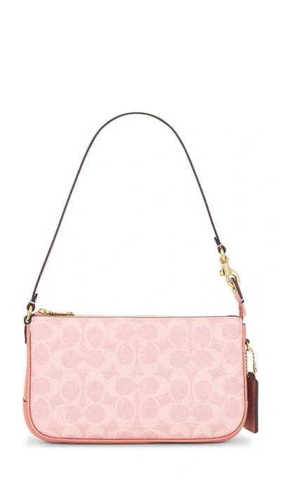 Coach Coated Canvas Signature Plaza Shoulder Bag In Pink