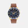 Coach Cole Chronograph Watch, 44 Mm In Brown