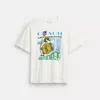 Coach Collage Train Relaxed T-shirt In Organic Cotton In White
