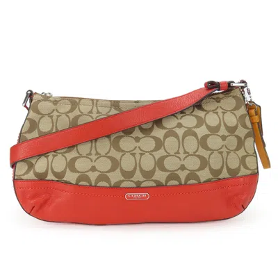 Pre-owned Coach Color Canvas Leather Shoulder Bag () In Multi