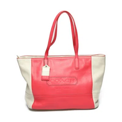 Pre-owned Coach Color Leather Shoulder Bag Tote Bag () In Multi
