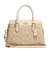 Coach Color Matching Iconic Canvas Mini Darcie Shoulder Bag In Brown